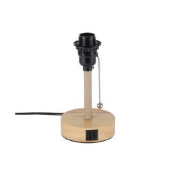 Brilagi - Lampă de masă cu port USB TABLON 1xE27/25W/230V stejar/bej