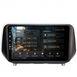 Navigatie Hyundai Santa Fe (2018-2024) 4GB RAM Android 13 Octacore Slot Sim 4G DSP GPS Wi-FI Carplay Android Auto USB Bluetooth Waze Touchscreen 9 inch