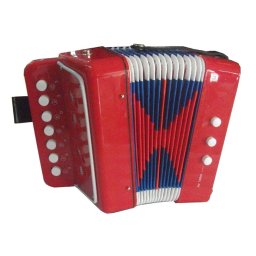Acordeon de jucarie pentru copii, instrument muzical fara baterii, rosu
