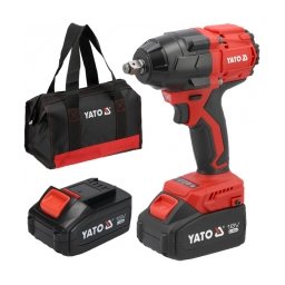 Yato - YT-8277935 - Masina de insurubat cu impact cu 2 acumulatori si incarcator, Li-Ion, 18 V, 4 Ah, patrat 1/2 inch, 850 Nm, -, geanta textila