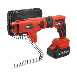 Yato - YT-82075 - Masina de insurubat cu 1 acumulator si incarcator, Li-Ion, 18 V, 4 Ah, - Nm, turatie reglabila, valiza plastic, accesorii