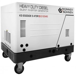 KS 6500iDE S ATSR Generator de curent diesel Konner & Sohnen tip inverter si carcasa insonorizata , putere maxima 6,5 kVA