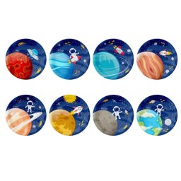 Set 8 farfurii astronaut 18 cm