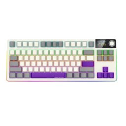 LORGAR KBP70TKLW Pro Tastatură de gaming mecanică wireless TKL, aspect în limba engleză - bej