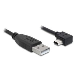 Delock Cable USB 2.0-A male > USB mini-B 5pin male angled 0.5 m