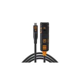TETHERTOOLS TetherPro Optima 10G USB-C blocabil prelungitor cablu 4.8 m negru