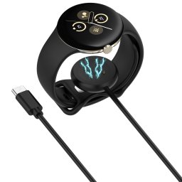 Incarcator pentru Google Pixel Watch3 (41mm, 45mm) / 2 / Fitbit Ace LTE, Type-C - Techsuit (THC5) - Black