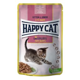 Hrană umedă Happy Cat Kitten & Junior Land Geflügel - Pasăre 20 x 85 g