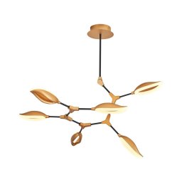 Lustră cu tijă ASTI, 6 x LED, 7 W, 230 V, 3000 K, auriu