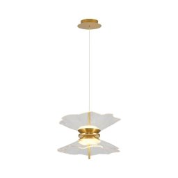 Pendul LED cu cablu BUTTERFLY, 2 x LED, 10 W, 230 V, 3000 K, finisaj auriu