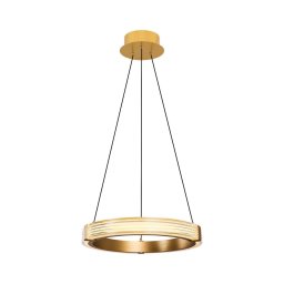 Lustră suspendată LED JESI, 22W, 230V, 3000 K, Ø 40 cm, auriu