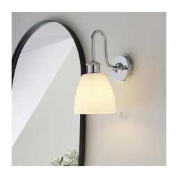Endon 95506 - Aplica de perete pentru baie PIPER 1xE27/10W/230V IP44 crom lucios