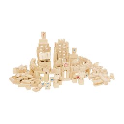 2Kids Toys - Set de 220 cuburi din lemn cu finisaj natural