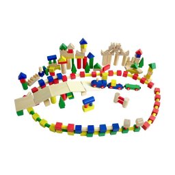 2Kids Toys - Cuburi din lemn colorate, 500 buc.