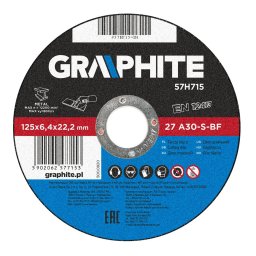 Disc polizare, slefuire metal 125 x 6.4 x 22 mm