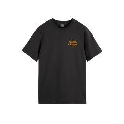 SCOTCH & SODA T-Shirt Chest Artwork Regular Fit 183186 001 meteorite