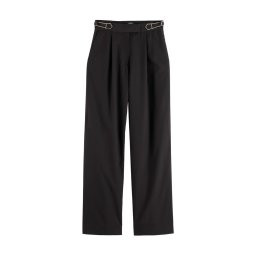 SCOTCH & SODA Pantaloni Quinn Mid Rise Wide Leg-Cross Stitching ULH01149F 014 meteorite