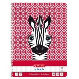 Caiet A4, 80 File, Spirala, Matematica, Cute Animals, Motiv Zebra