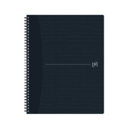 Caiet Oxford Origins, A4 ,70 File, Hartie Optik 90 g / mp, Spira Dubla, Coperta Plastifiata, Margini Liniate, Dictando, Negru