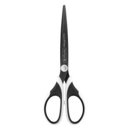 Foarfeca My Pen, Stangaci, Varf Ascutit, 18 cm, Alb / Negru, Blister