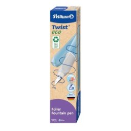 Stilou Twist din Material Reciclat, Albastru Deschis, Penita M, Cutie Carton, Pelikan