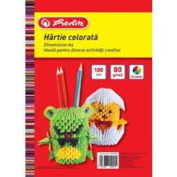 Hartie Color A4 80 Gr, TOP 100, Diverse Culori
