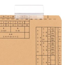Portetichete Dosar Suspendat Elba, 13 x 50 mm, PVC Transparent, 50 Bucati