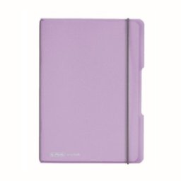 Caiet My Book Flex A5, 40 File, 80 g, Matematica, Coperta Mov Transparenta, Elastic Gri