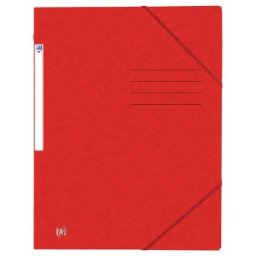 Dosar Mapa Oxford Topfile A4, Capacitate 200 File, Inchidere cu Elastic, PEFC, 3 Clape, INDEX, Rosu