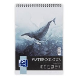 Bloc Desen Oxford Watercoulour A4, 10 File, Hartie 300 g / mp, Spira Dubla, FSC MIX 70 %, Colectia Artistic