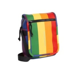 Rucsac New Rebels Mart-Louisville Flapover, 18 x 7 x 23 cm, Model Rainbow