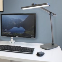 Lampa Unilux LED Pureline, Design Ergonomic, 3 Moduri Lumina Rece / Cald, Modde Noapte, Rotativa
