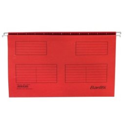 Dosar Suspendat Bantex Flex A4, 100 File, Bagheta Metalica, Carton Blue Angel + 25 Etichete + Portetichete 5 cm, Rosu, 25 Bucati