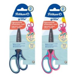 Foarfeca Griffix pentru Dreptaci 14 cm, Diverse Culori, Blister