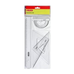 Trusa Geometrie, 4 Piese, Rigla, Raportor, 2 Echere, Herlitz