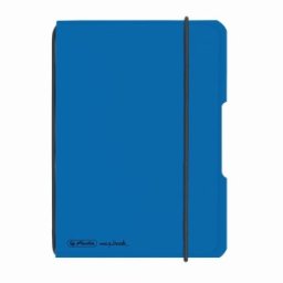 Caiet My Book Flex A6, 40 File, Dictando, Coperta Albastru Elastic, Negru