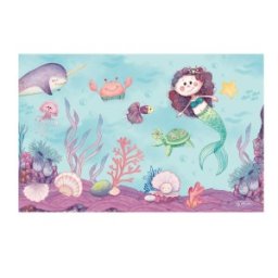 Mapa Birou din Carton Dur Lucios, Laminat, 48 x 31 cm, Motiv Mermaid