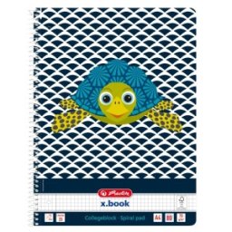 Caiet A4, 80 File, Spirala, Matematica, Cute Animals, Motiv Testoasa