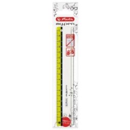 Rigla Plastic My Pen, 17 cm, Diverse Culori