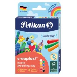 Plastilina Creaplast, 8 Culori, Cutie Carton