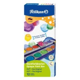 Acuarele, K12, 12 Culori Detasabile + Alb de Zinc, Pelikan