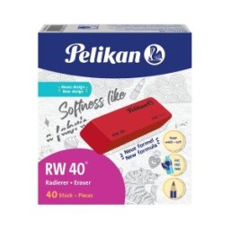 Radiera RW 40 Velvet, Rosu, fara Ftalati si Latex, Display, Pelikan