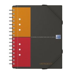 Agenda Organizator Oxford International Meeting Book, A5 + 80 File, Hartie Optik 90 g / mp, Scribzee, Matematica, Gri