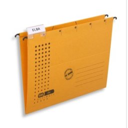 Dosar Suspendat Simplu Elba Ultimate A4, Carton 240 g / mp, Blue Angel, Capacitate 330 File, Galben