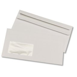 Plic DL 110 x 220 mm Autoadeziv cu Fereastra Stanga, Alb, 1000 Bucati