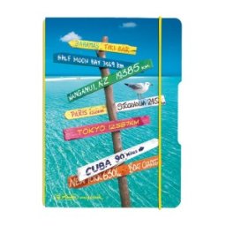 Caiet My Book Flex A6, 40 File, 80 g, Matematica, Coperta Travel, Elastic Galben