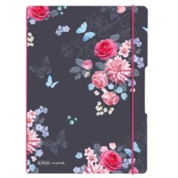 Caiet My Book Flex A4 2 x 40 File, Velin, Coperta PP, Laydylike Flori