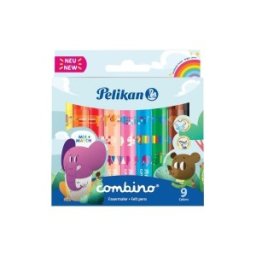 Carioca Combino Super 411, 9 Culori, Varf Gros, Pelikan