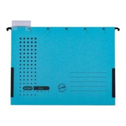 Dosar Suspendat cu Burduf Elba Ultimate A4, Carton 240 g / mp, Blue Angel, Capacitate 330 File, Porteticheta, Albastru
