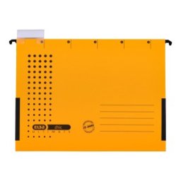 Dosar Suspendat cu Burduf Elba Ultimate A4, Carton 240 g / mp, Blue Angel, Capacitate 330 File, Porteticheta, Galben